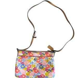 COACH Floral Print Crossbody Bag Purse Colorful Flower Design‎